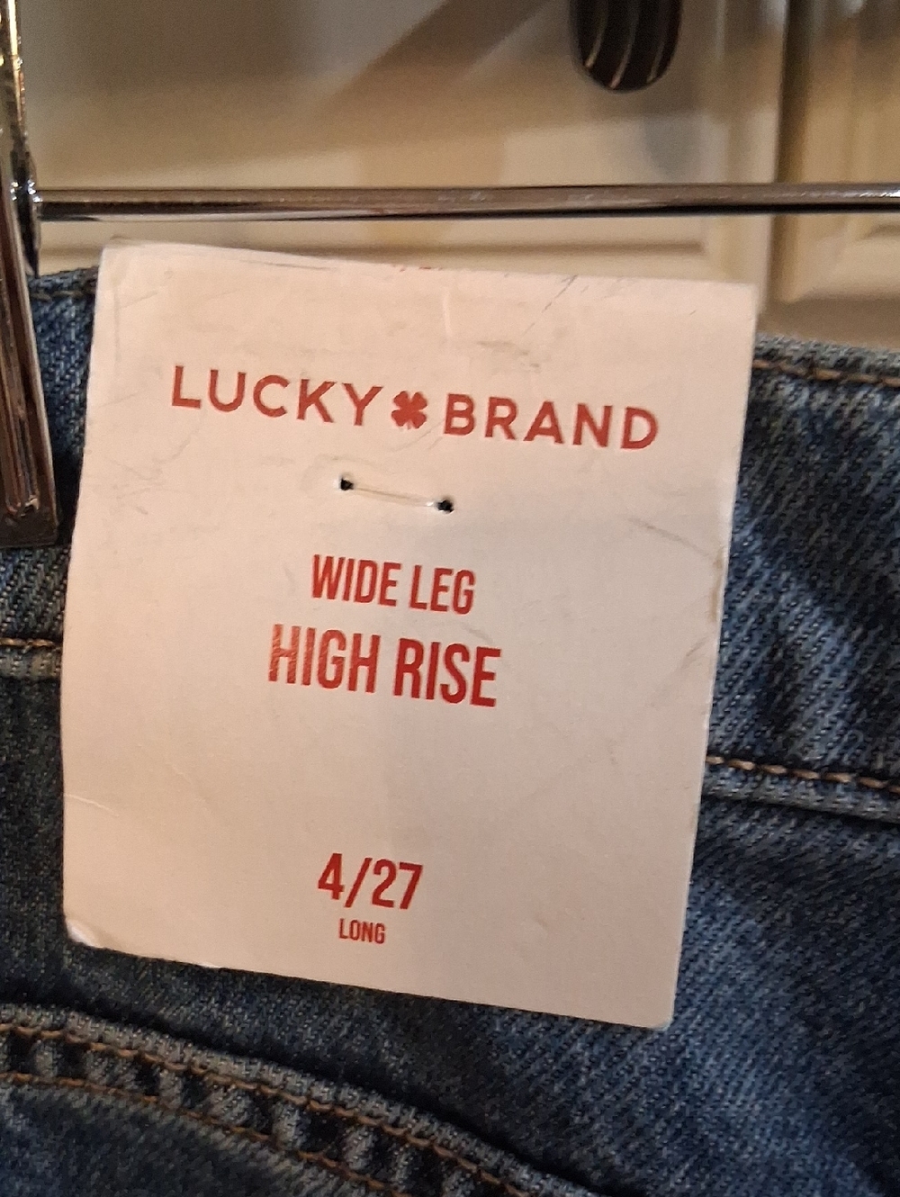 Lucky Brand Wide Leg Two-Tone Blue Jeans - Women NWT - Picture 7 of 9